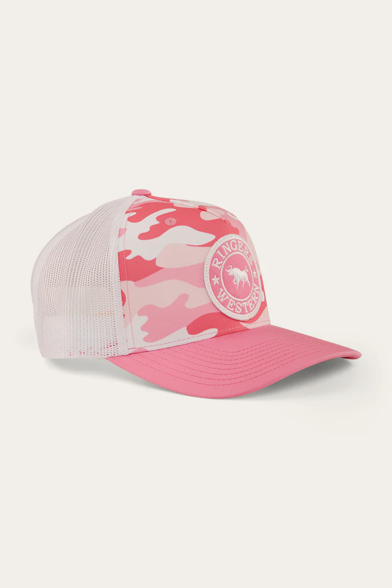 Signature Bull Trucker Cap - Pink Camo