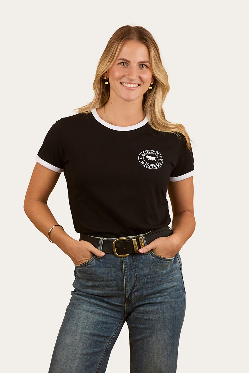 Signature Bull Ringers T-Shirt - Black / White