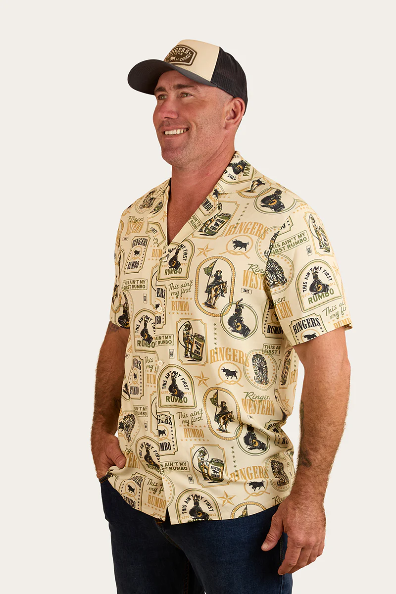 Aint My First Rumbo Mens Pub Shirt - Off White