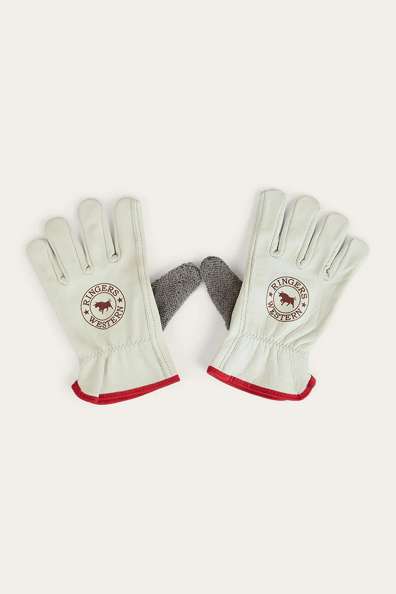 Big Dog Leather Gloves - Ivory
