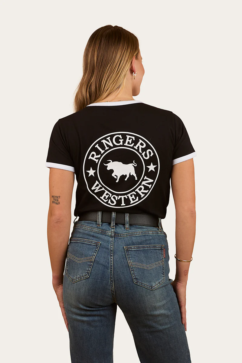 Signature Bull Ringers T-Shirt - Black / White