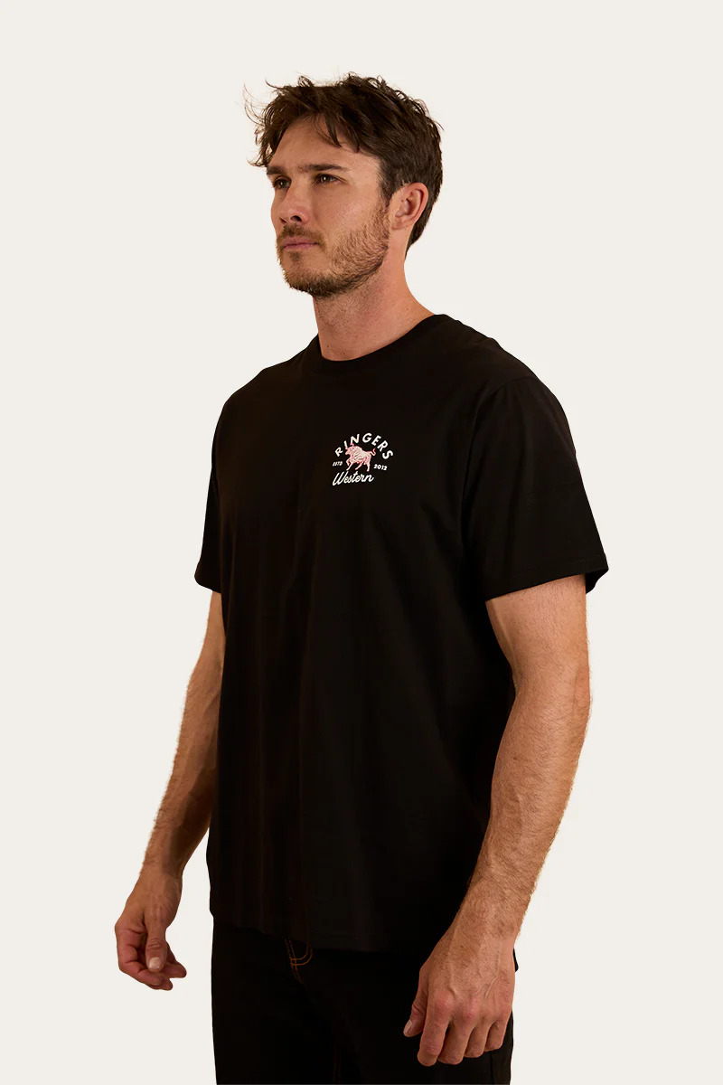 Hometown Mens Loose Fit T-Shirt - Black