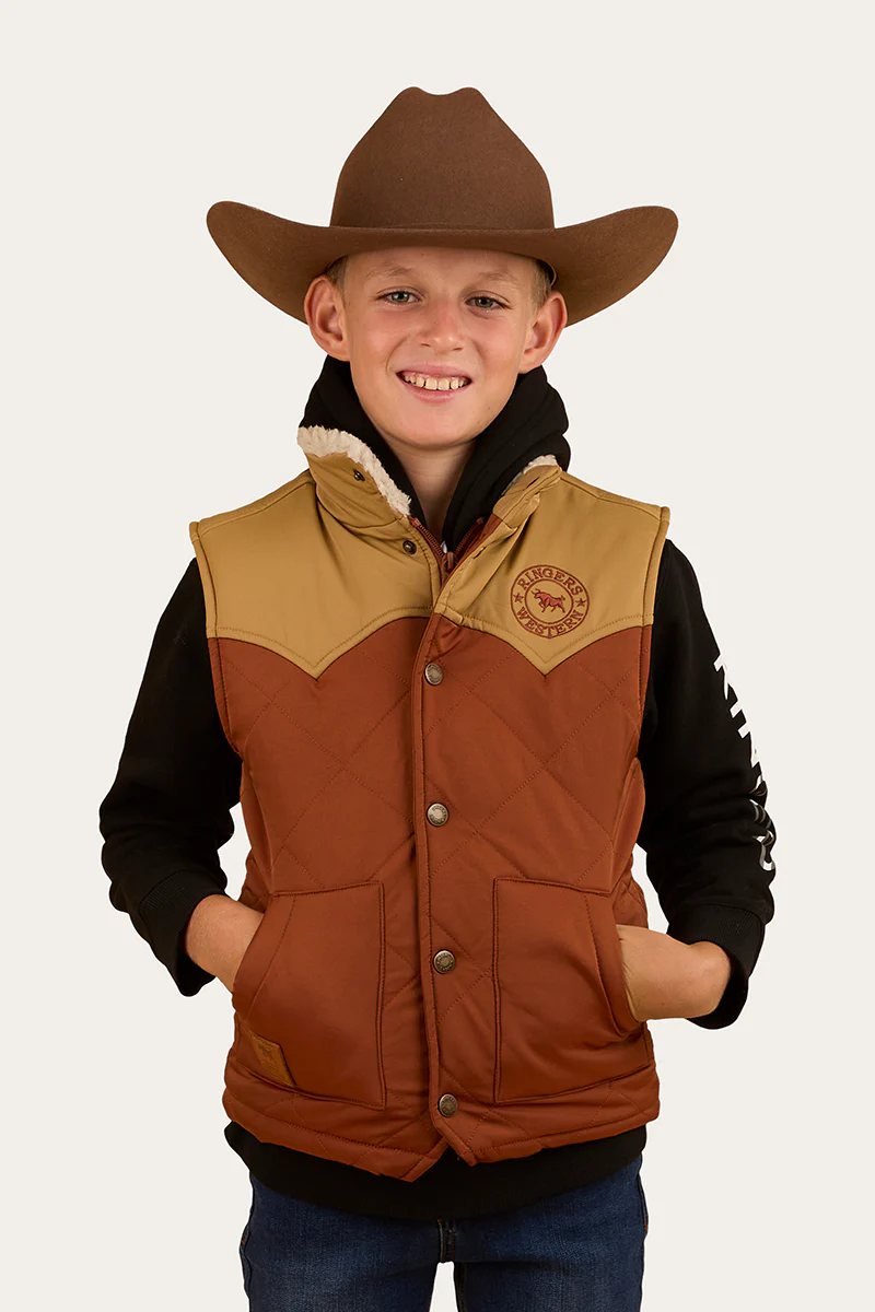 Kynuna Kids Puffer Vest - Tobacco / Tan