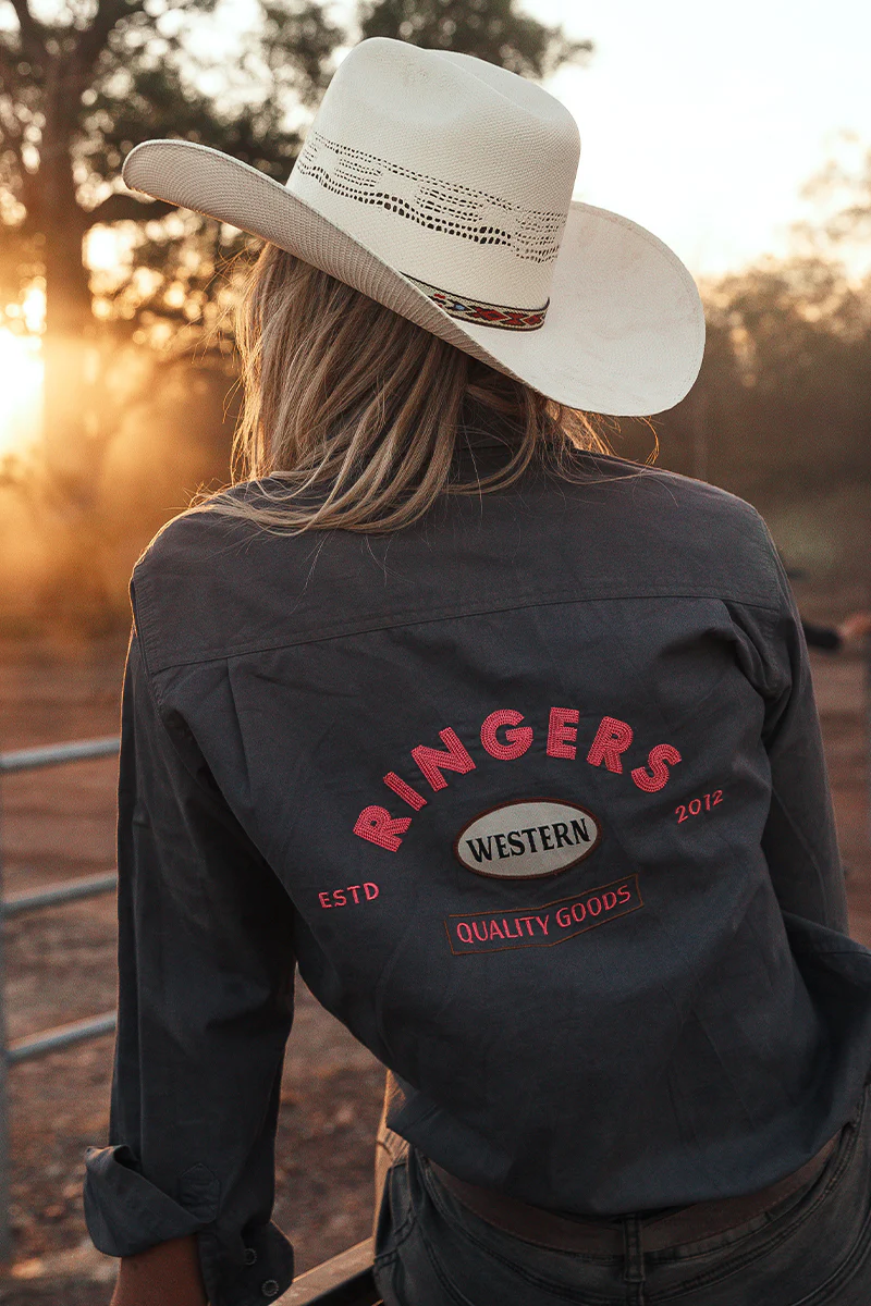 Condora Womens Half Button Work Shirt - Magnum