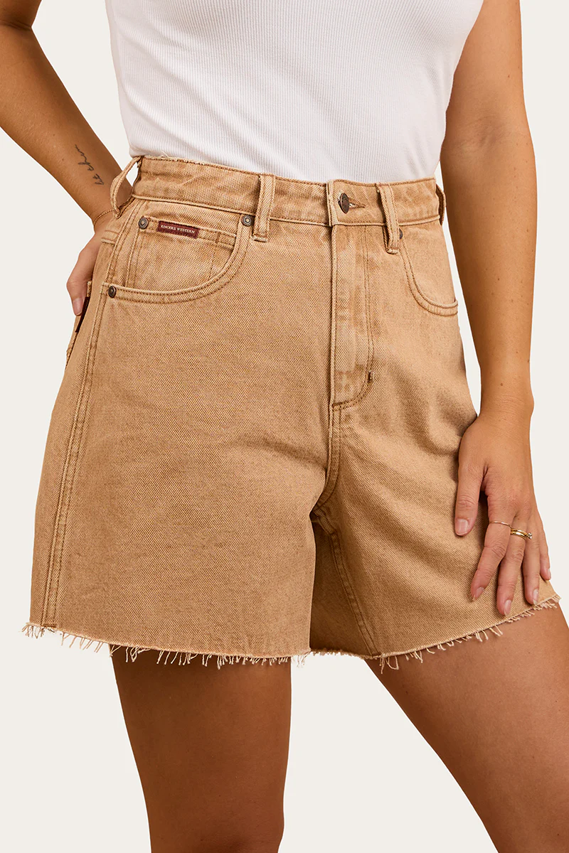 Remy Womens Denim Short - Dark Sand