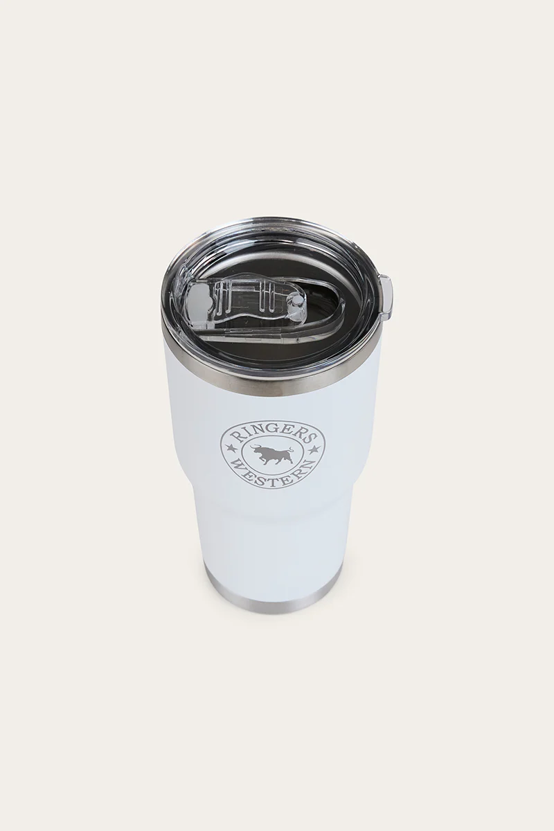 Yarra Powder Coated Insulated Tumbler - White