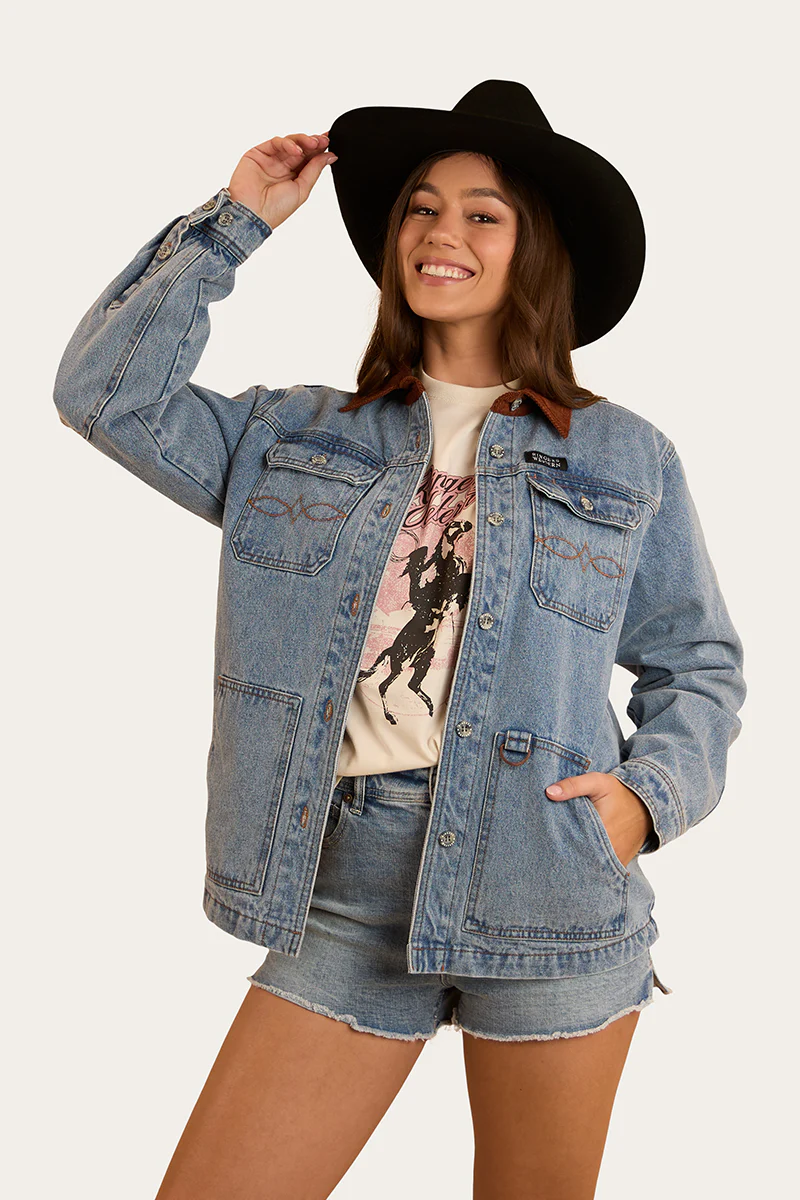 Rosebrook Womens Overshirt - Light Wash Blue