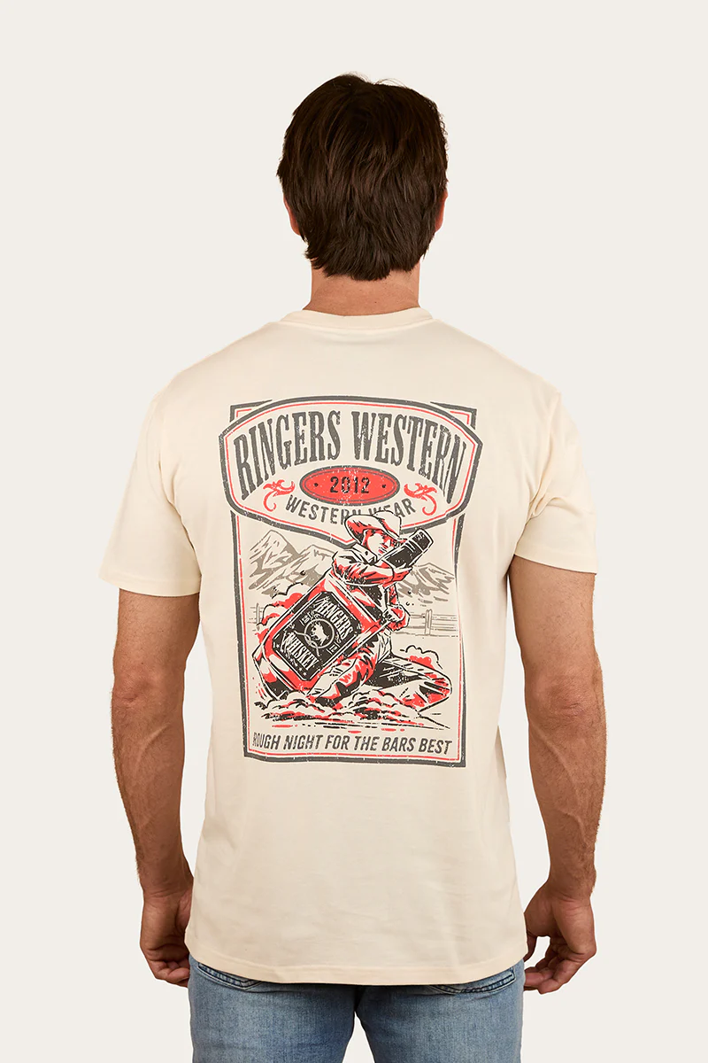 Bars Best Mens Stock Fit T Shirt - Off White