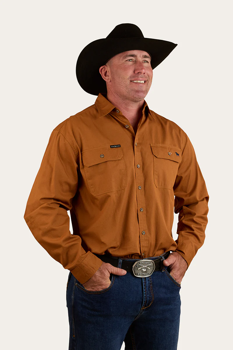 King River Full Button Work Shirt - Tobacco