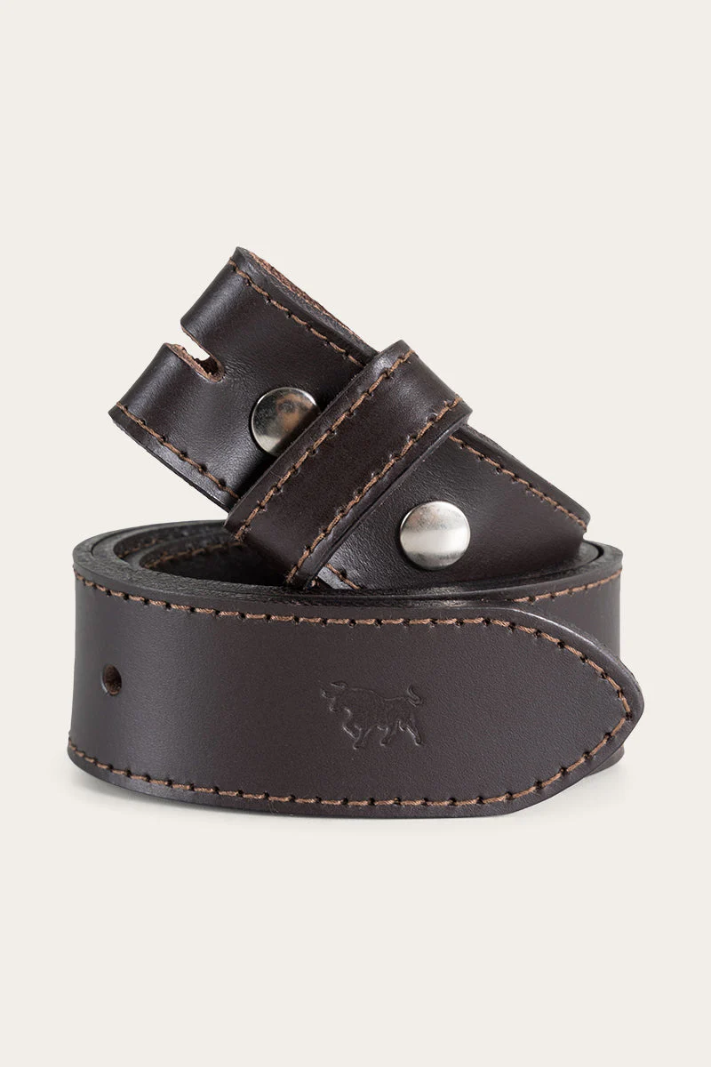 Tibbs Leather Belt Strap - Dark Chocolate