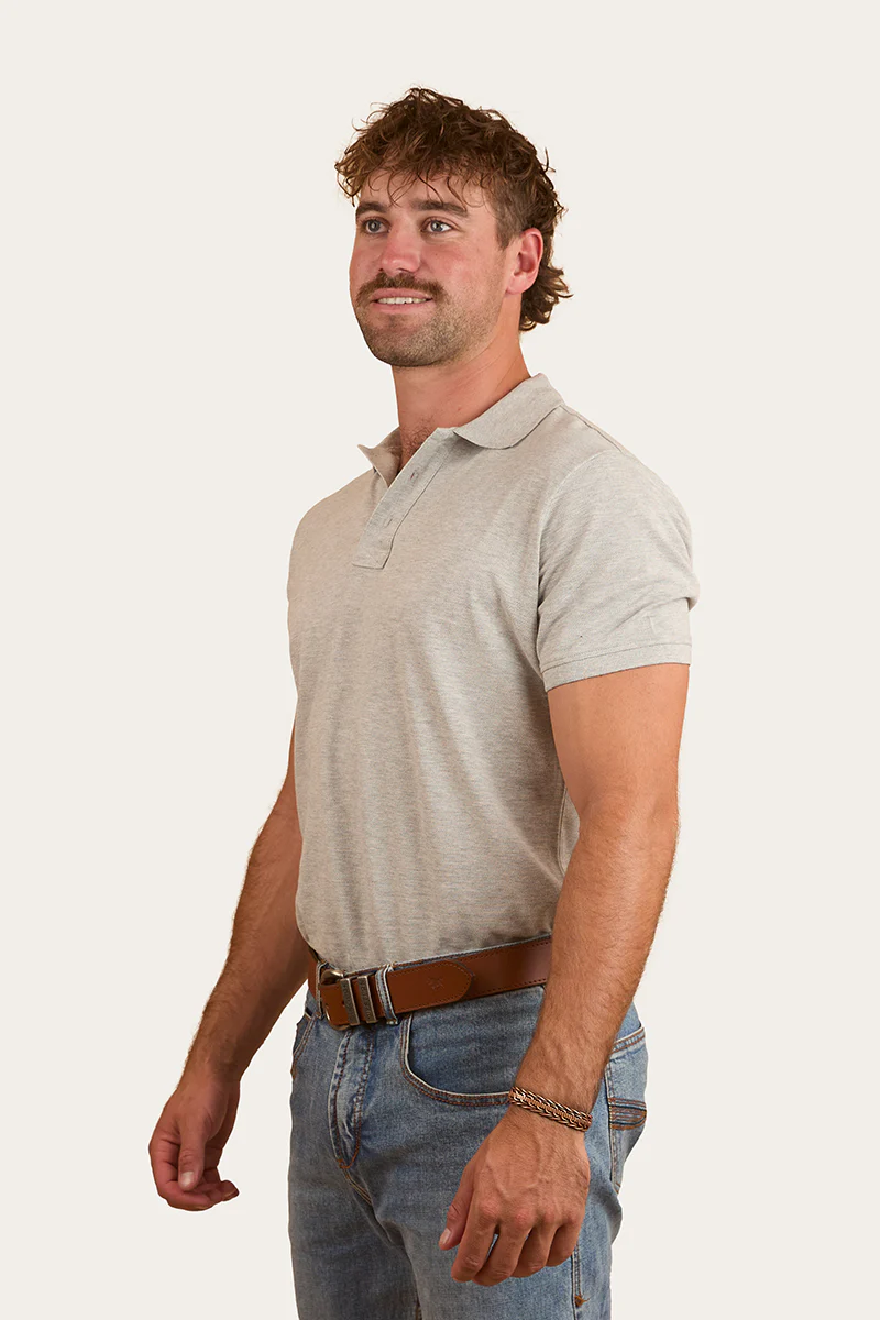 Custom Mens Polo - Grey Marle