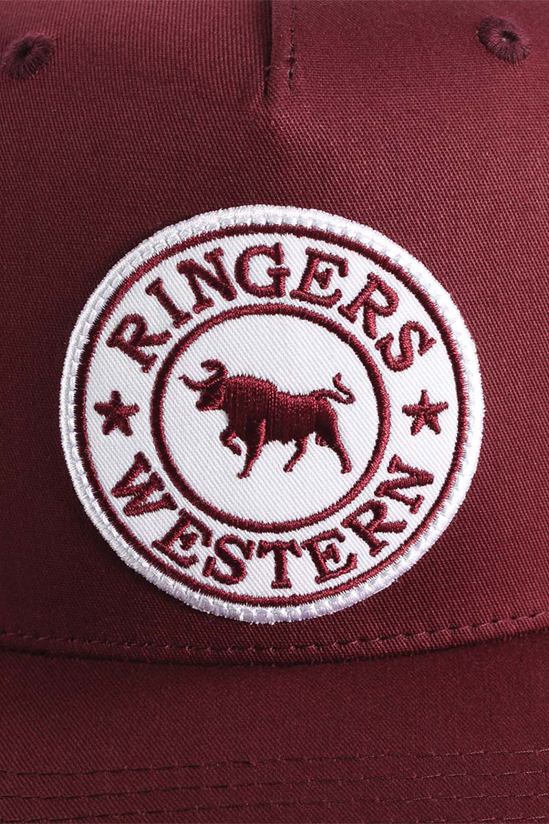 Signature Bull Trucker Burgundy with Burgundy & White Patch