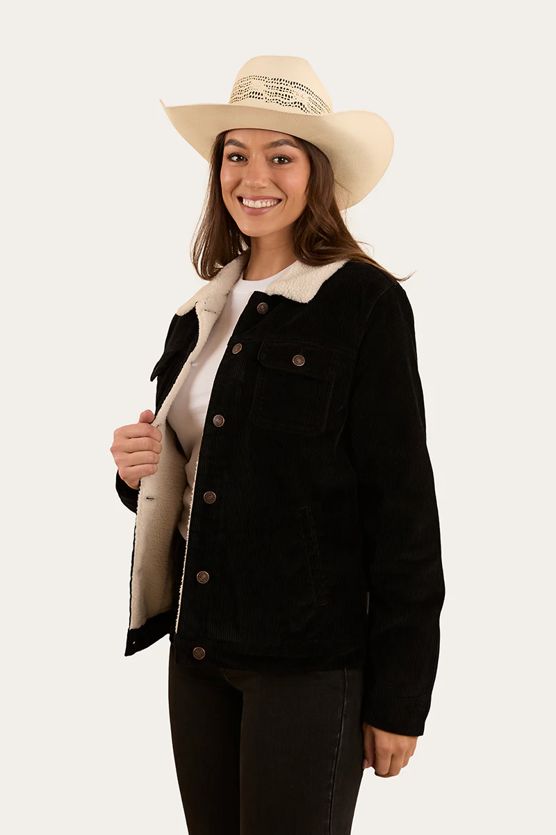 Mayfield Womens Cord Jacket - Washed Black