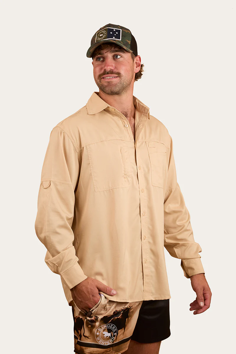 Bennetts Unisex Fishing Shirt - Dark Sand