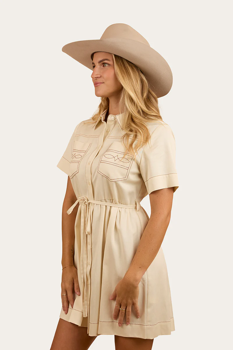 Eloise Womens Shirt Dress - Off White