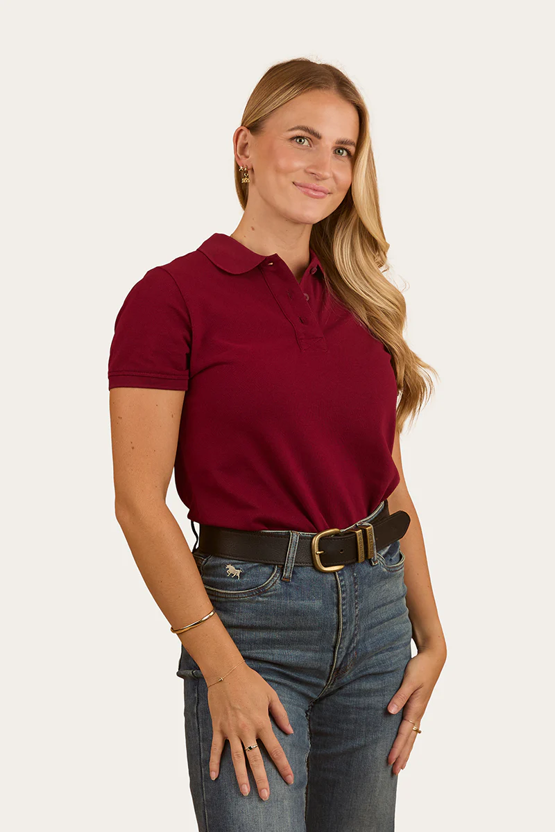 Custom Womens Polo - Burgundy