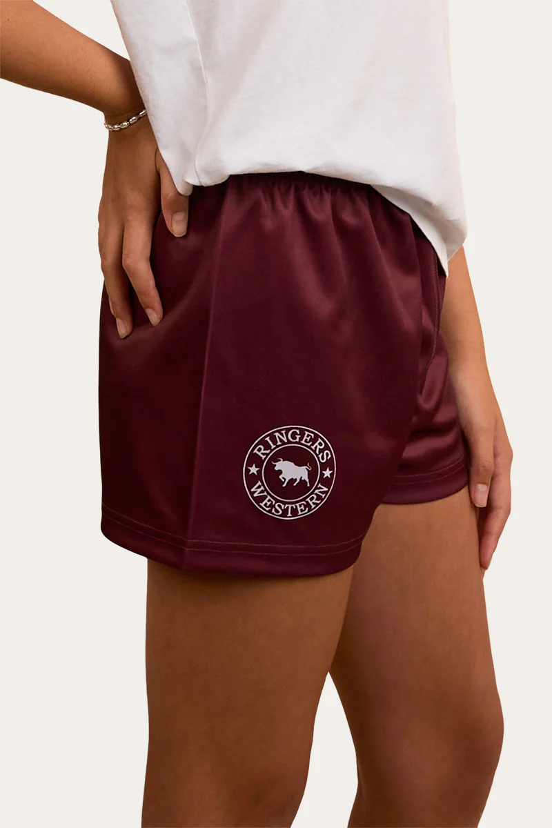 Ringers Kids Footy Shorts - Burgundy