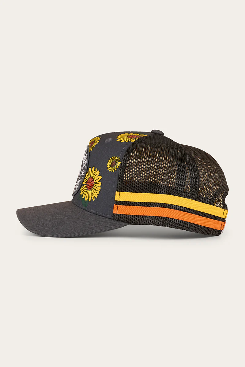 Sunflowers Trucker Cap - Black / Multi