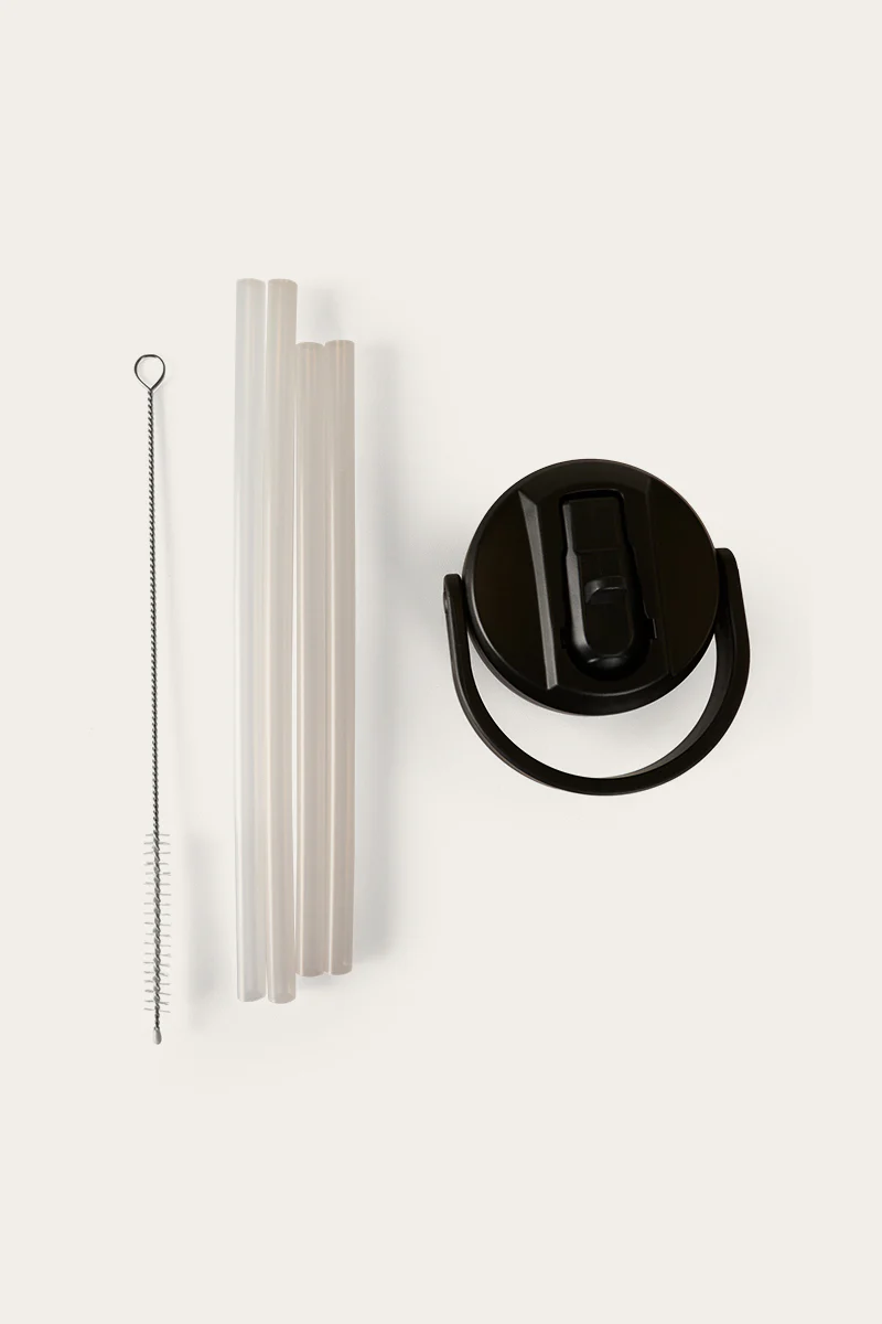 Sippy Lid with Straw - Black