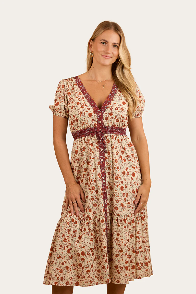 Twyla Womens Midi Dress - Off White