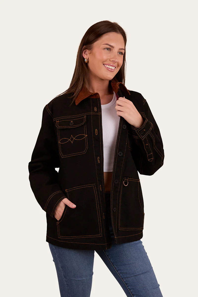 Leighton Womens Overshirt - Washed Black