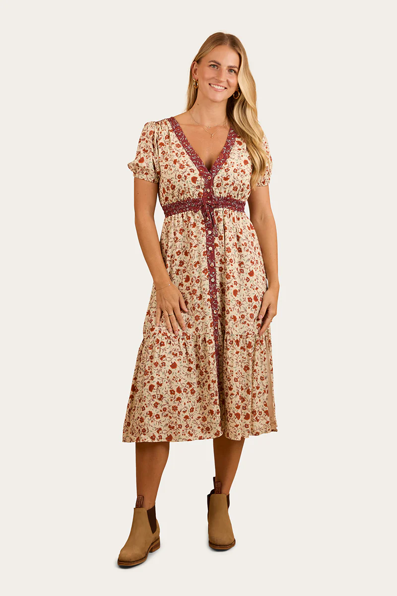 Twyla Womens Midi Dress - Off White