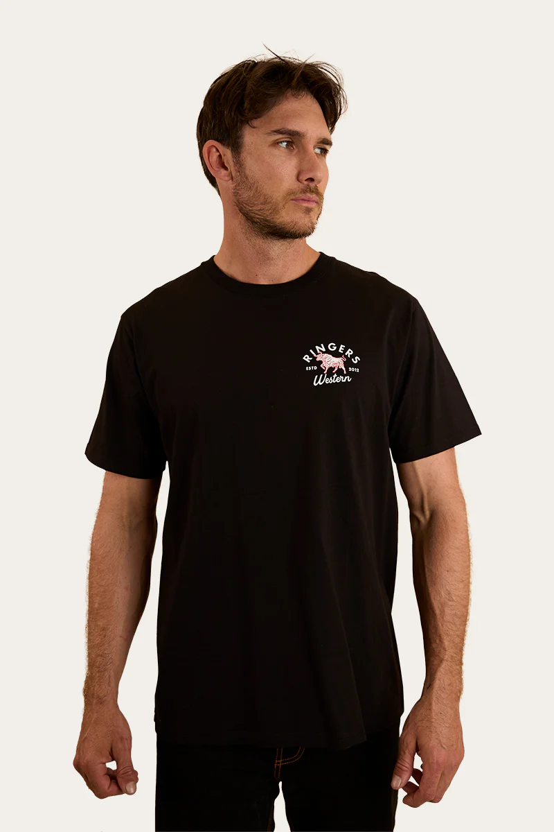 Hometown Mens Loose Fit T-Shirt - Black