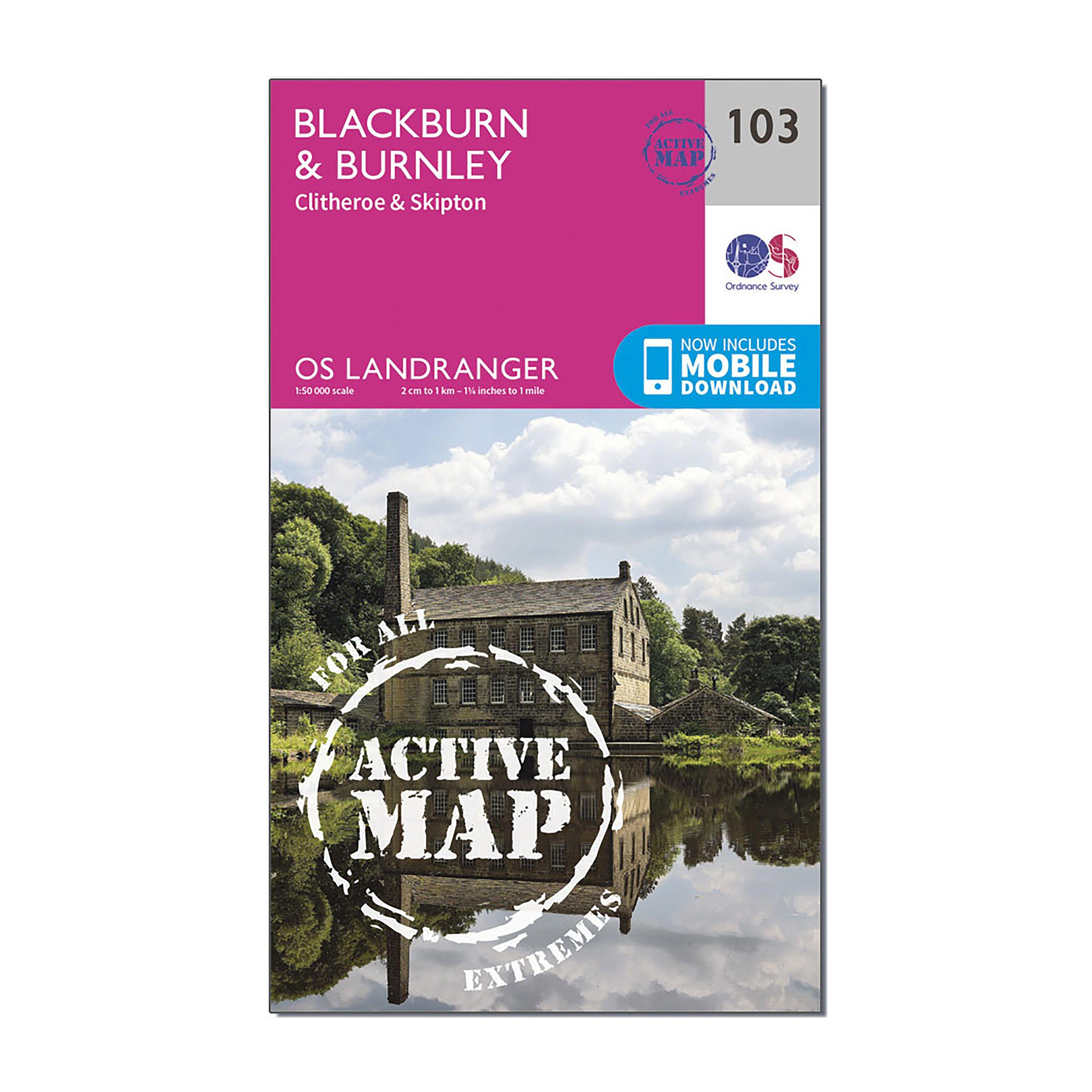 Landranger 103 Blackburn & Burnley, Clitheroe & Skipton Map