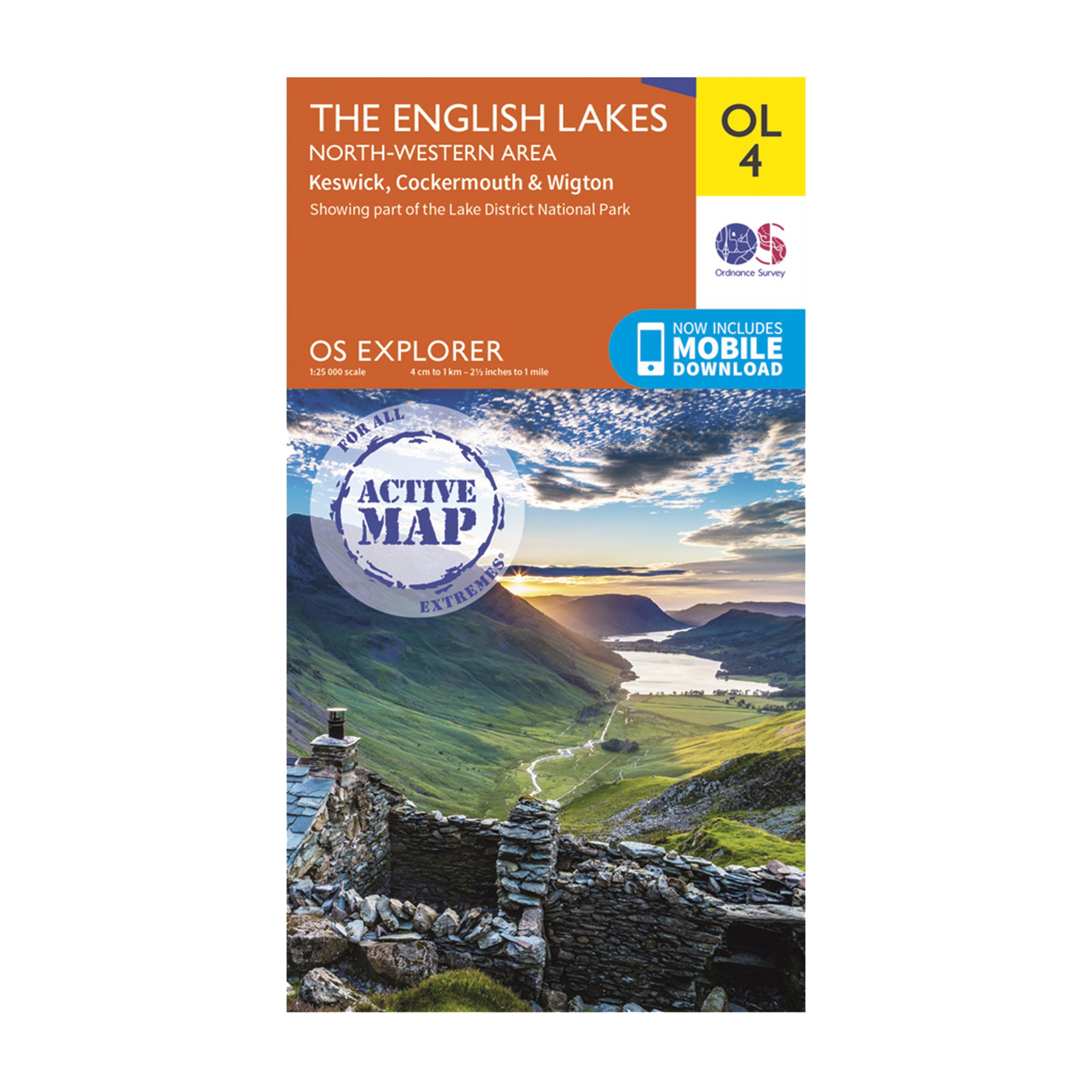 Explorer Active OL 4 The Lake District (North-Western area) Map