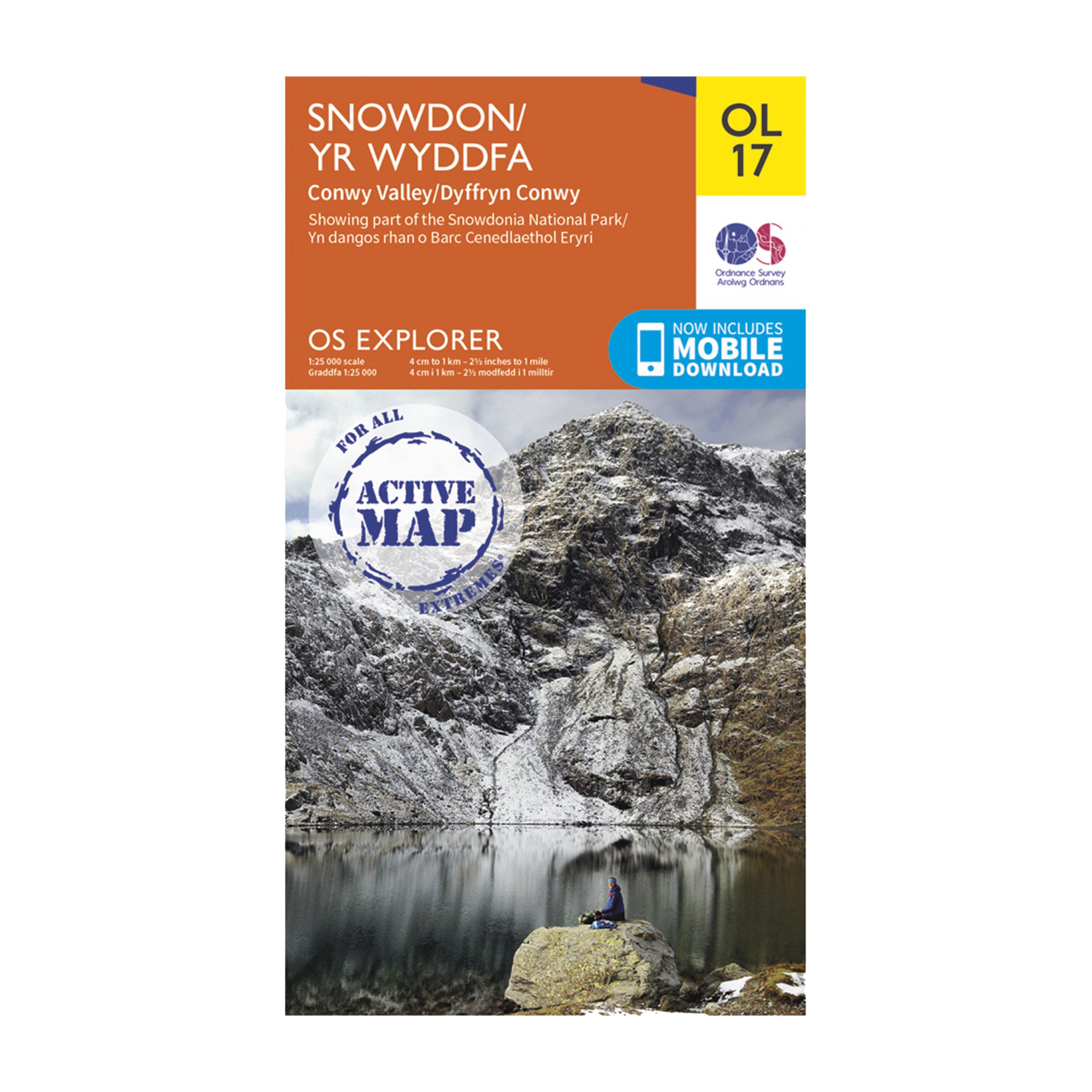 Explorer Active OL17 Snowdon & Conwy Valley Map With Digital Version
