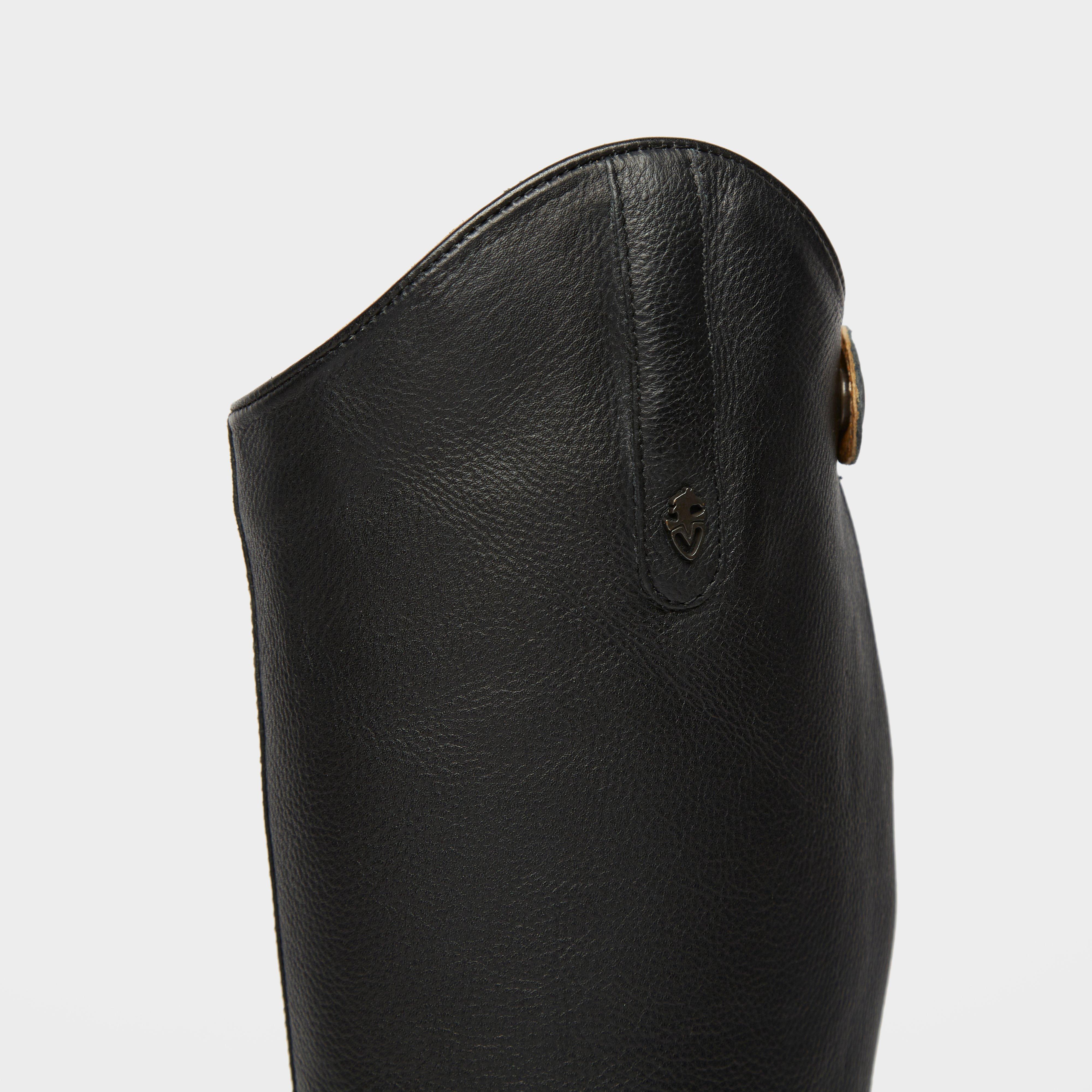 Womens Gianna Leather Field Riding Boots Black