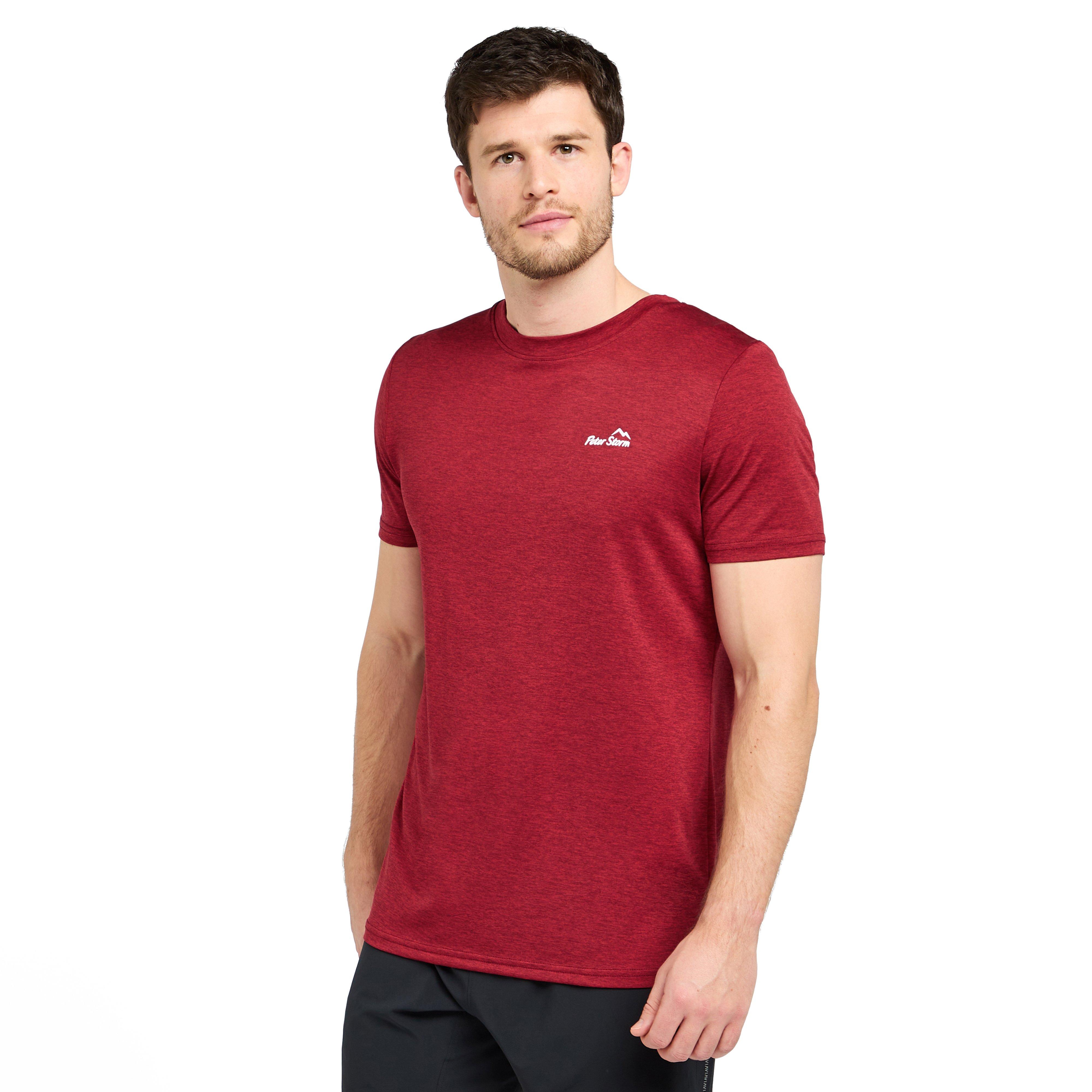 Mens Active Short Sleeve T-Shirt Red