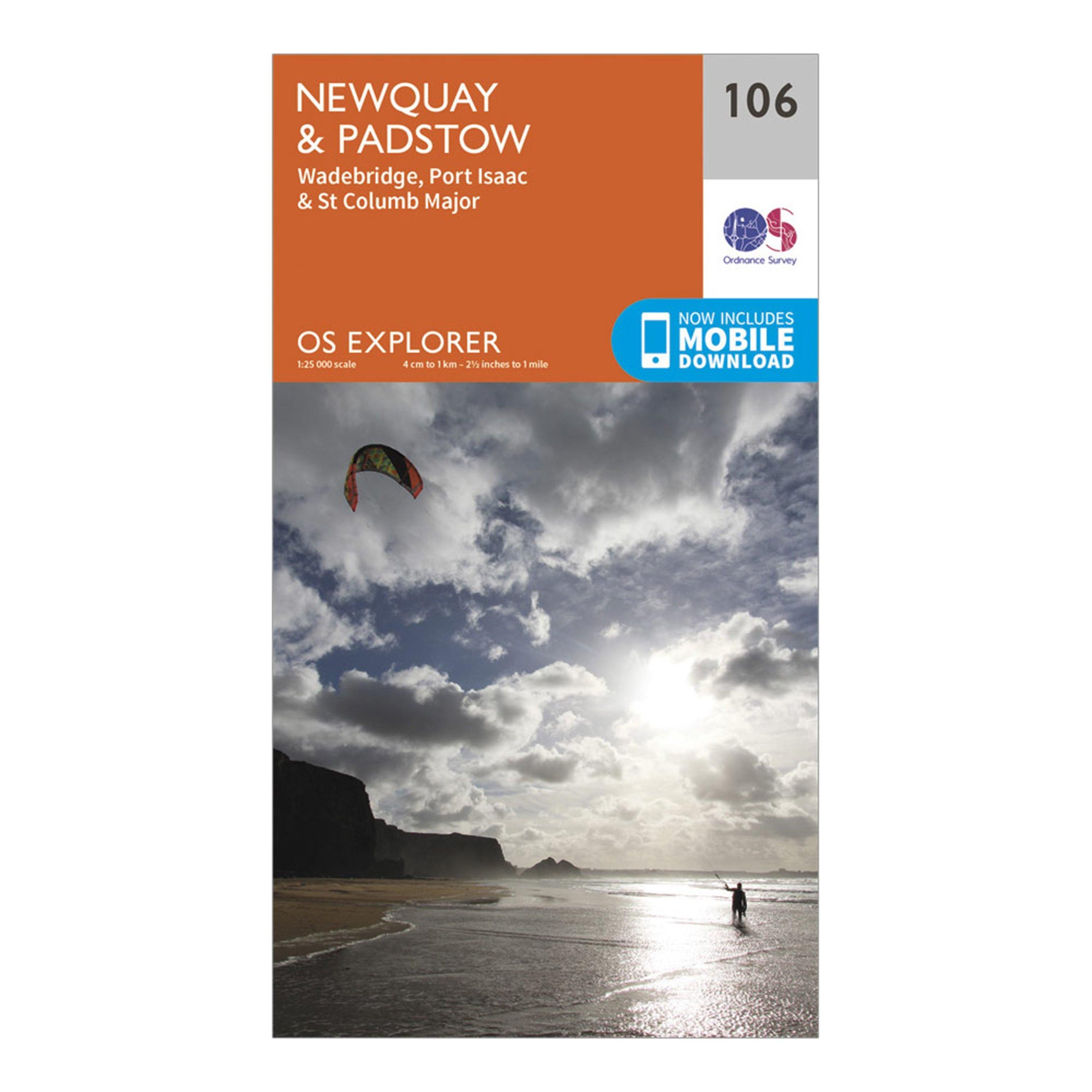 Explorer 106 Newquay & Padstow Map With Digital Version