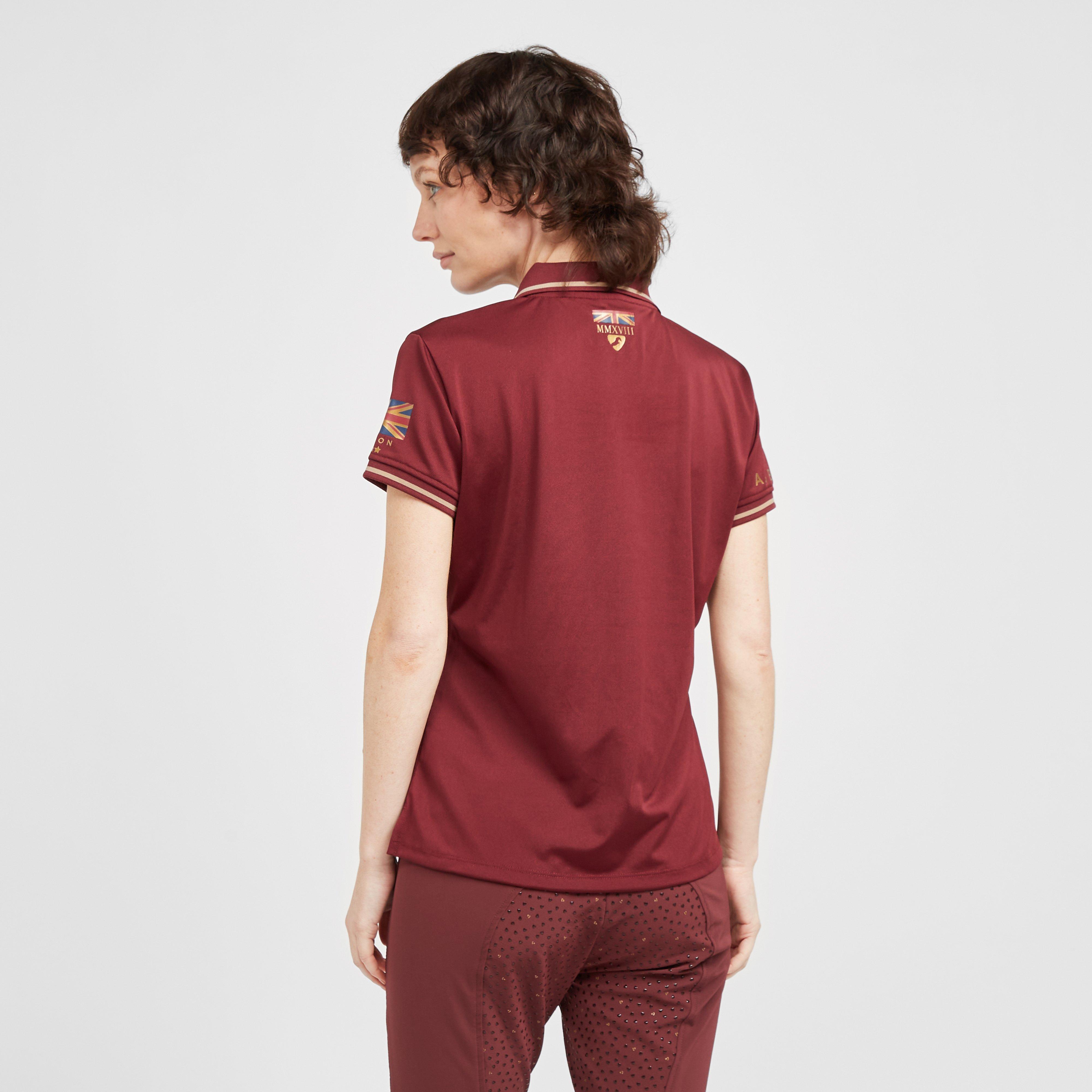 Ladies Team Tech Polo Shirt Burgundy