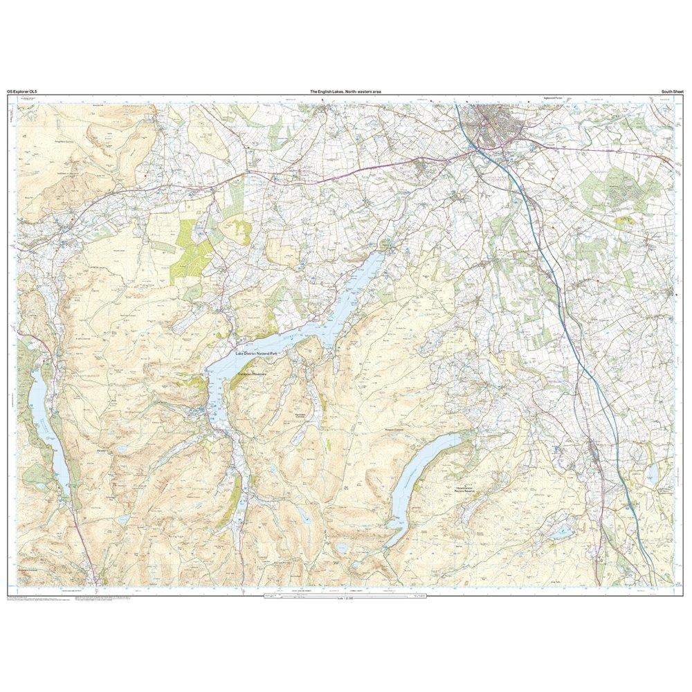 Explorer Active OL5 The English Lakes - North Eastern Area Map With Digital Version