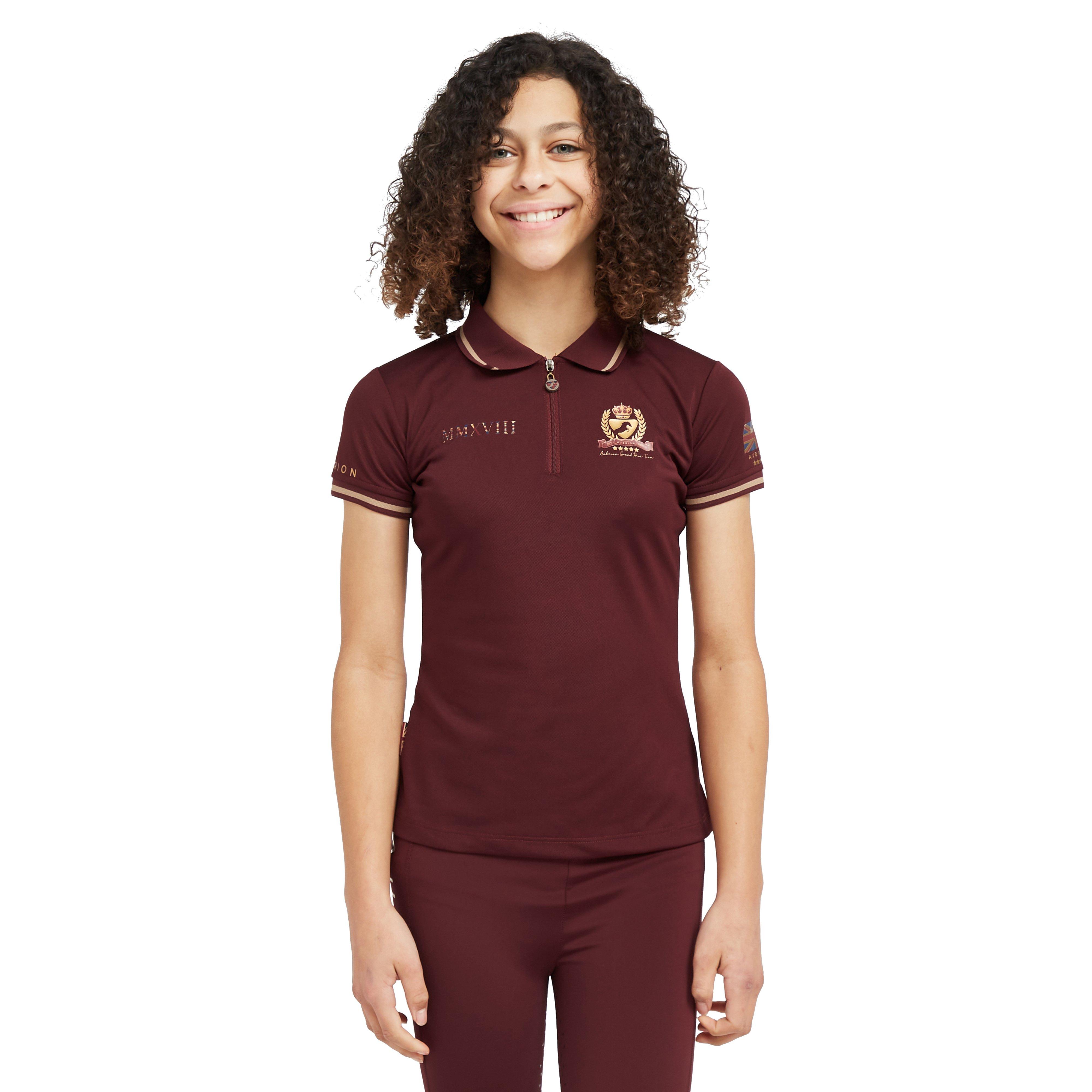 Childs Team Tech Polo Shirt Burgundy