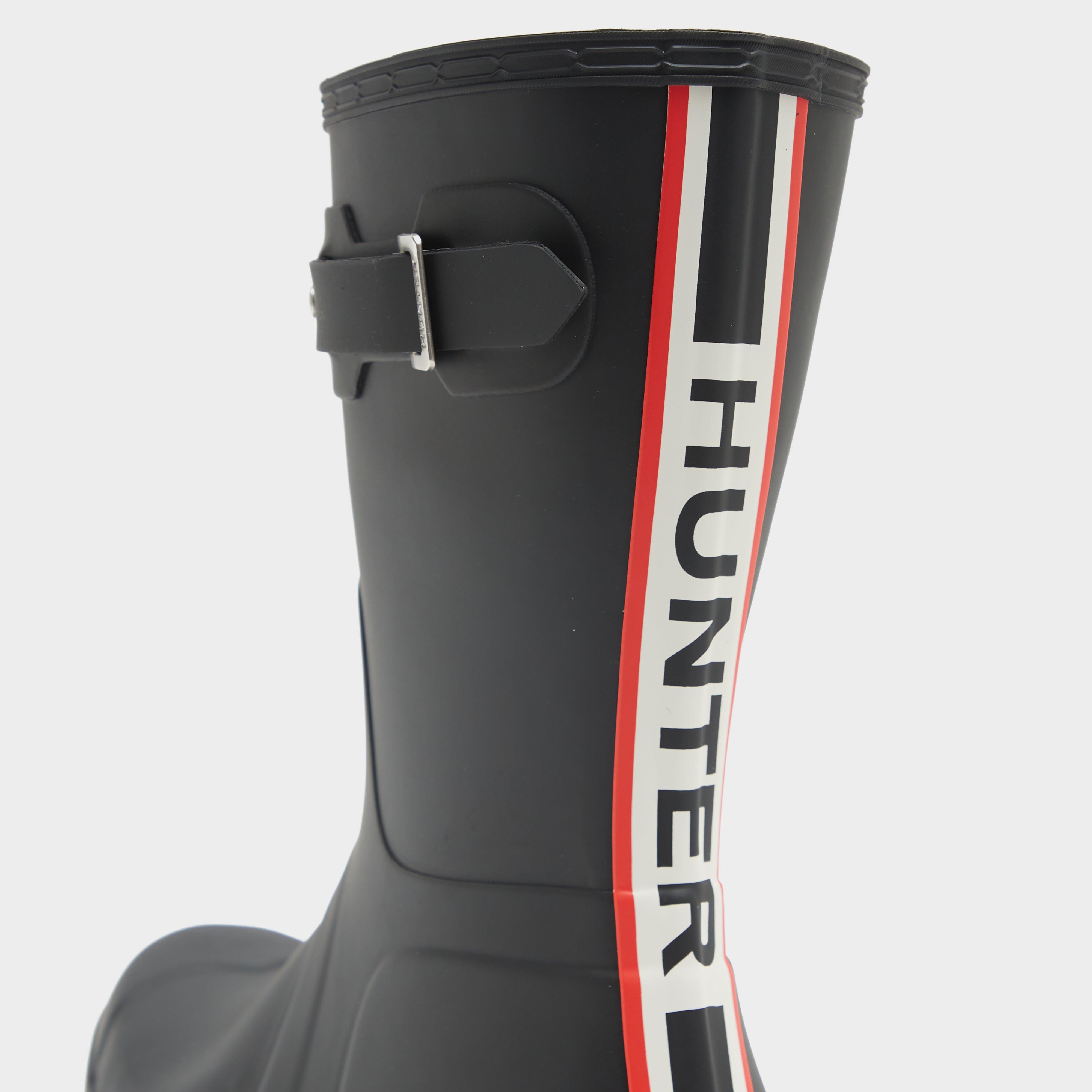 Men's Tri-Colour Logo Backstrap Short Wellington Boots