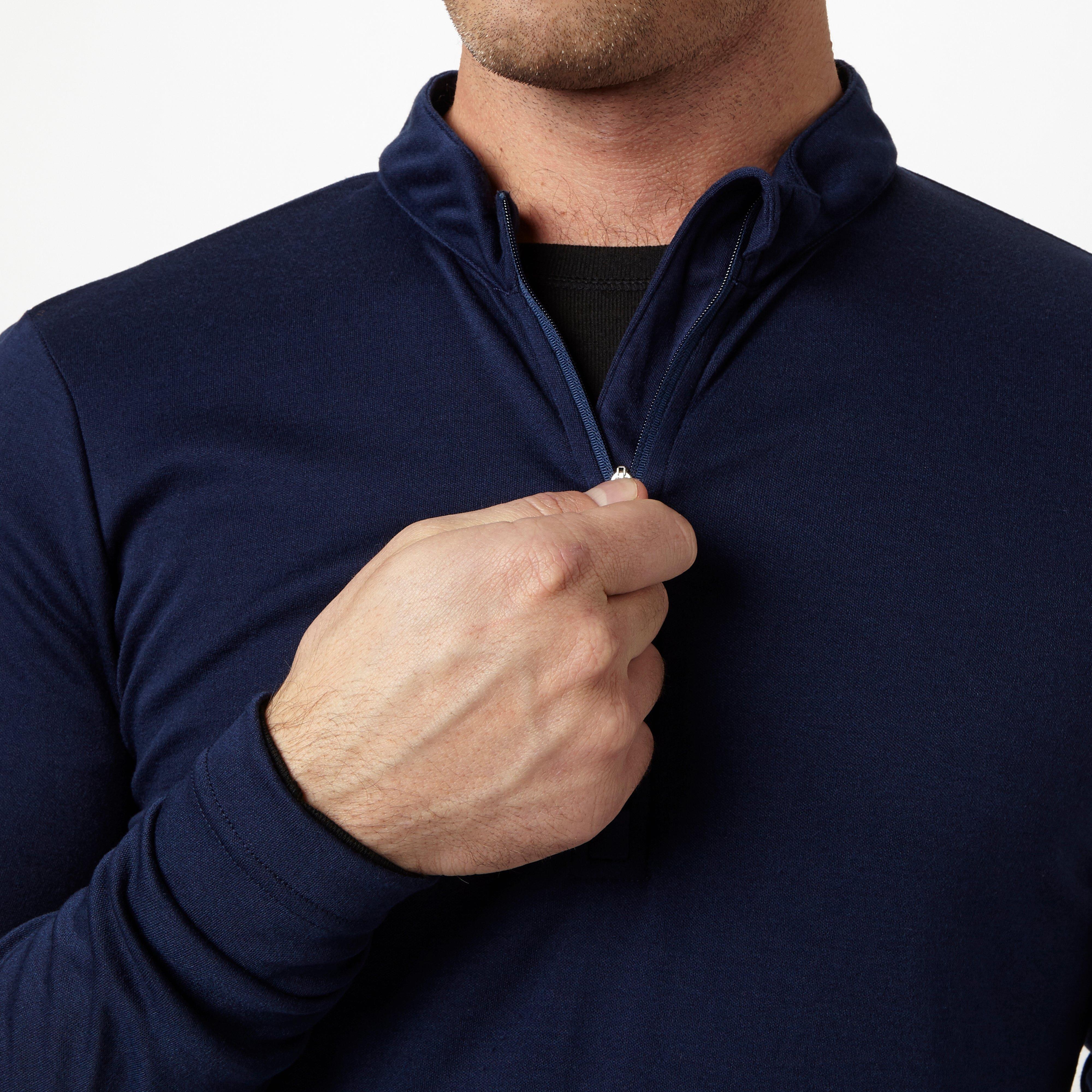 Mens' Long-sleeve Thermal Zip Top