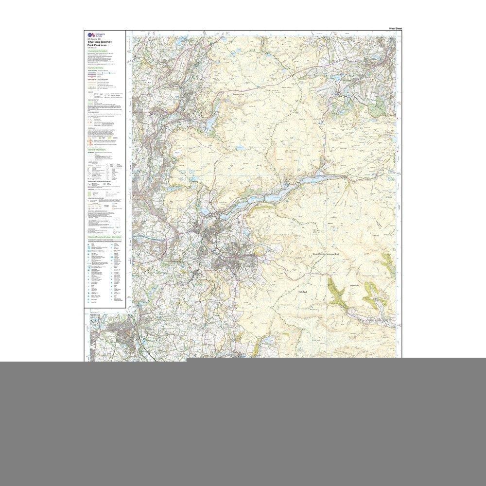 Explorer Active OL1 The Peak District - Dark Peak Area Map