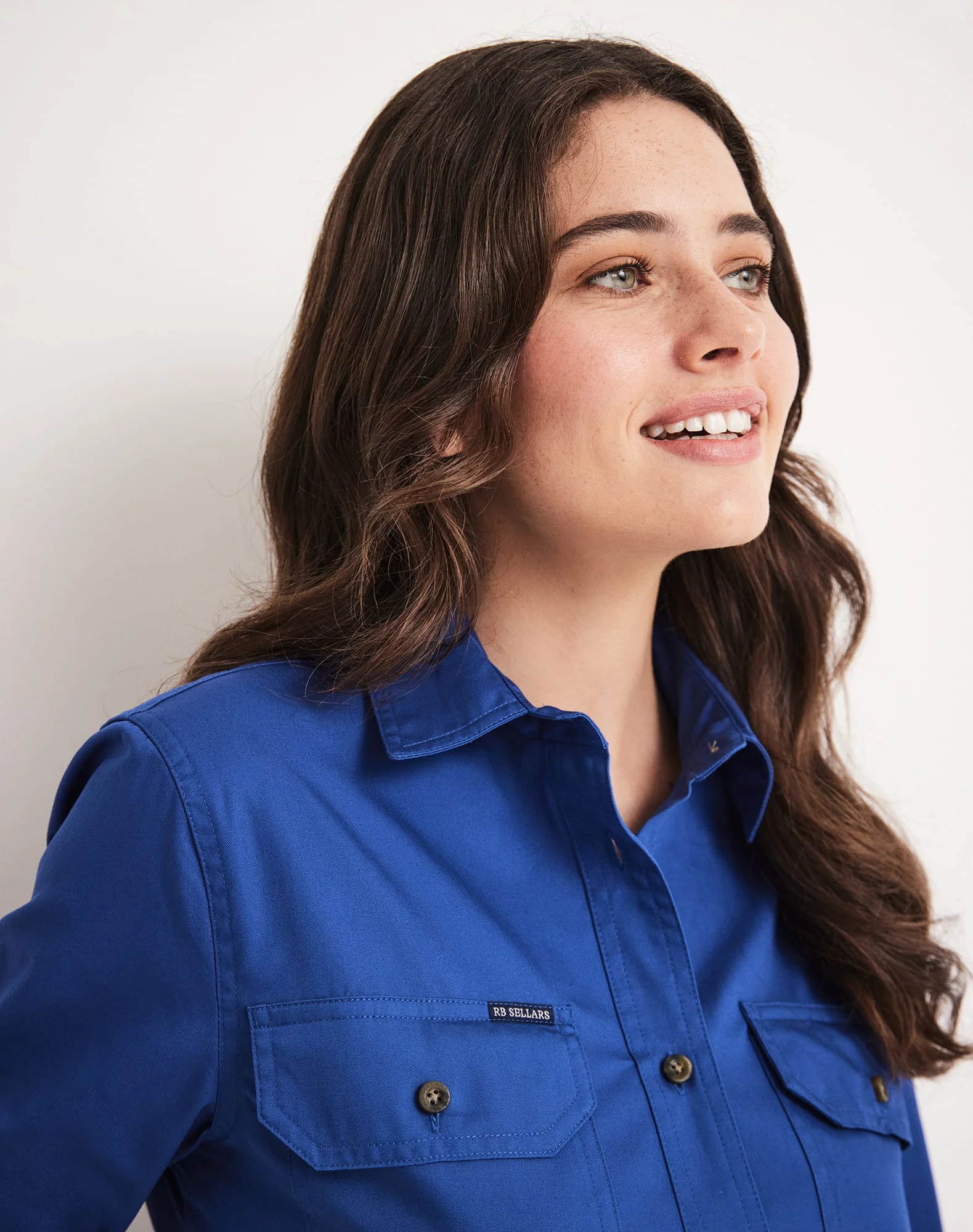 Sandy Workshirt - Full Button Long Sleeve Light Weight - Australian Cotton