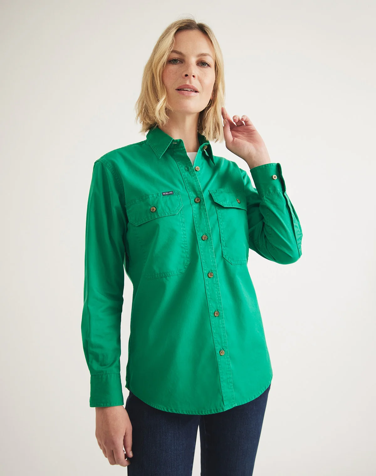 Sandy Workshirt - Full Button Long Sleeve Light Weight