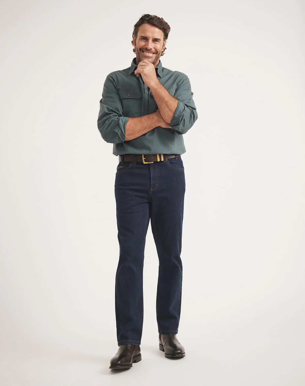 Sinclair Work Jean - Mid Rise Straight Leg 34 Inleg