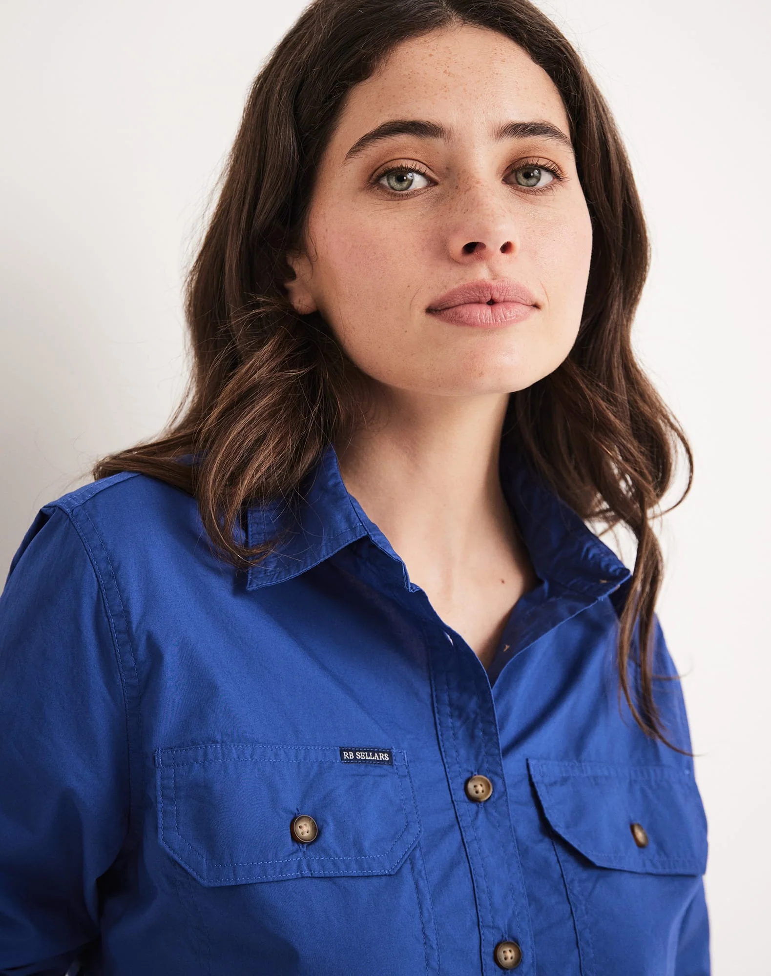 Sandy Workshirt - Half Button Long Sleeve Light Weight - Australian Cotton