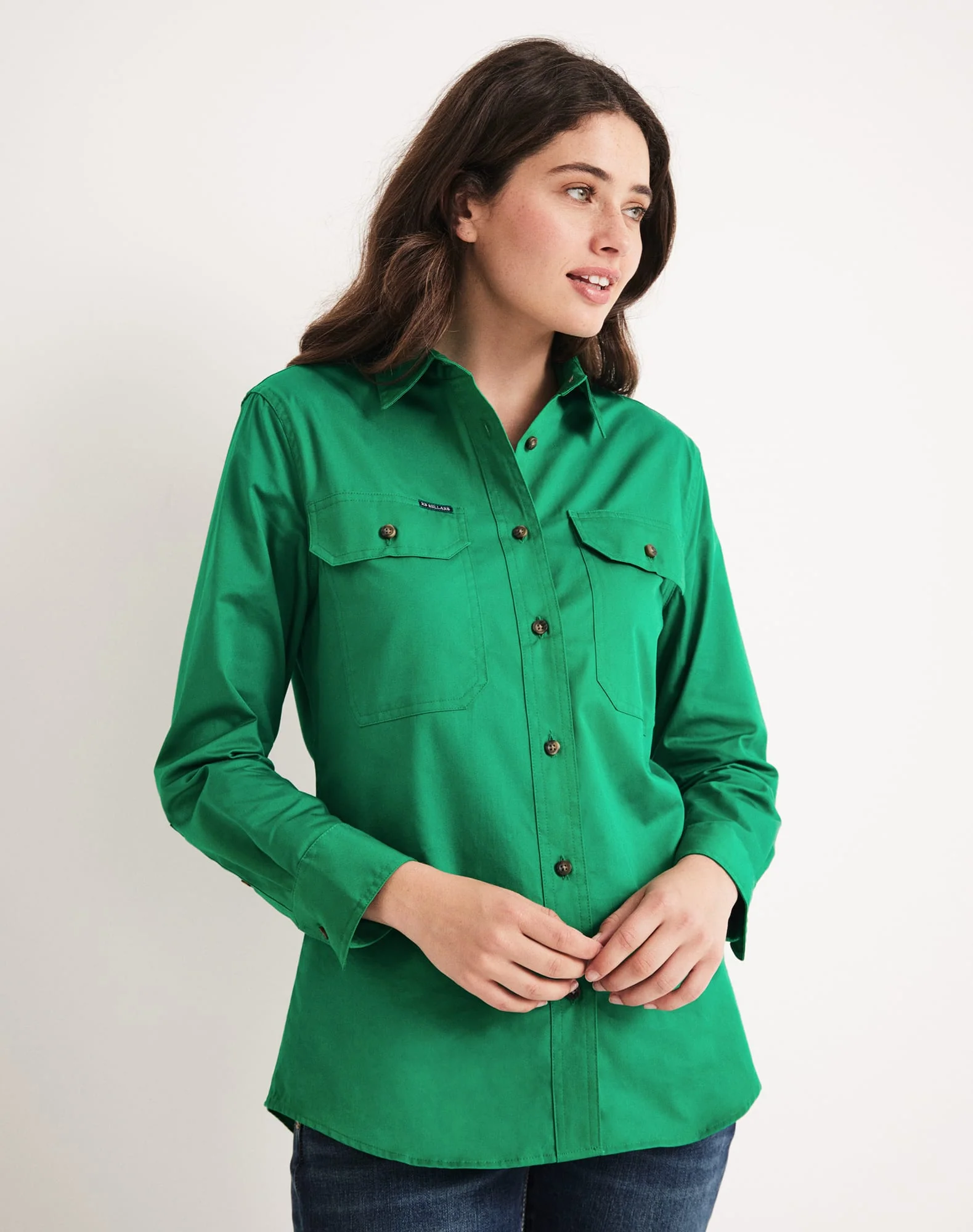 Sandy Workshirt - Full Button Long Sleeve Light Weight - Australian Cotton
