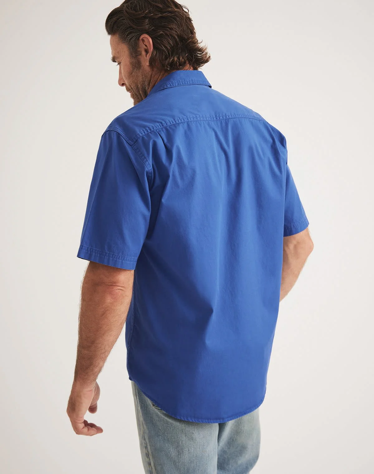 Burton Workshirt - Full Button Short Sleeve Light Weight - Australian Cotton