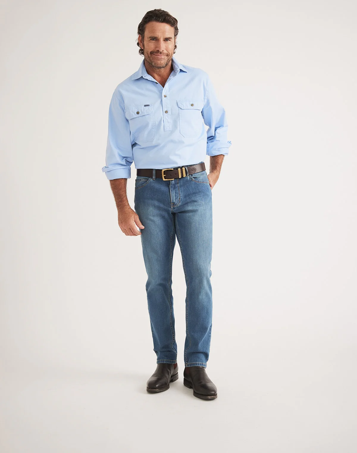 Burton Workshirt - Half Button Long Sleeve Mid Weight