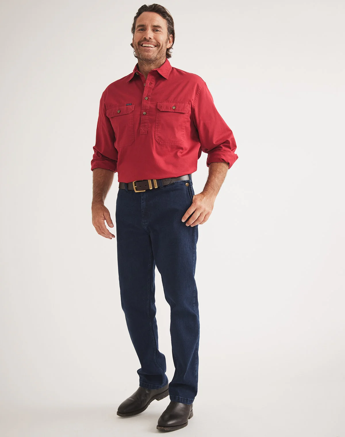 Burton Workshirt - Half Button Long Sleeve Mid Weight