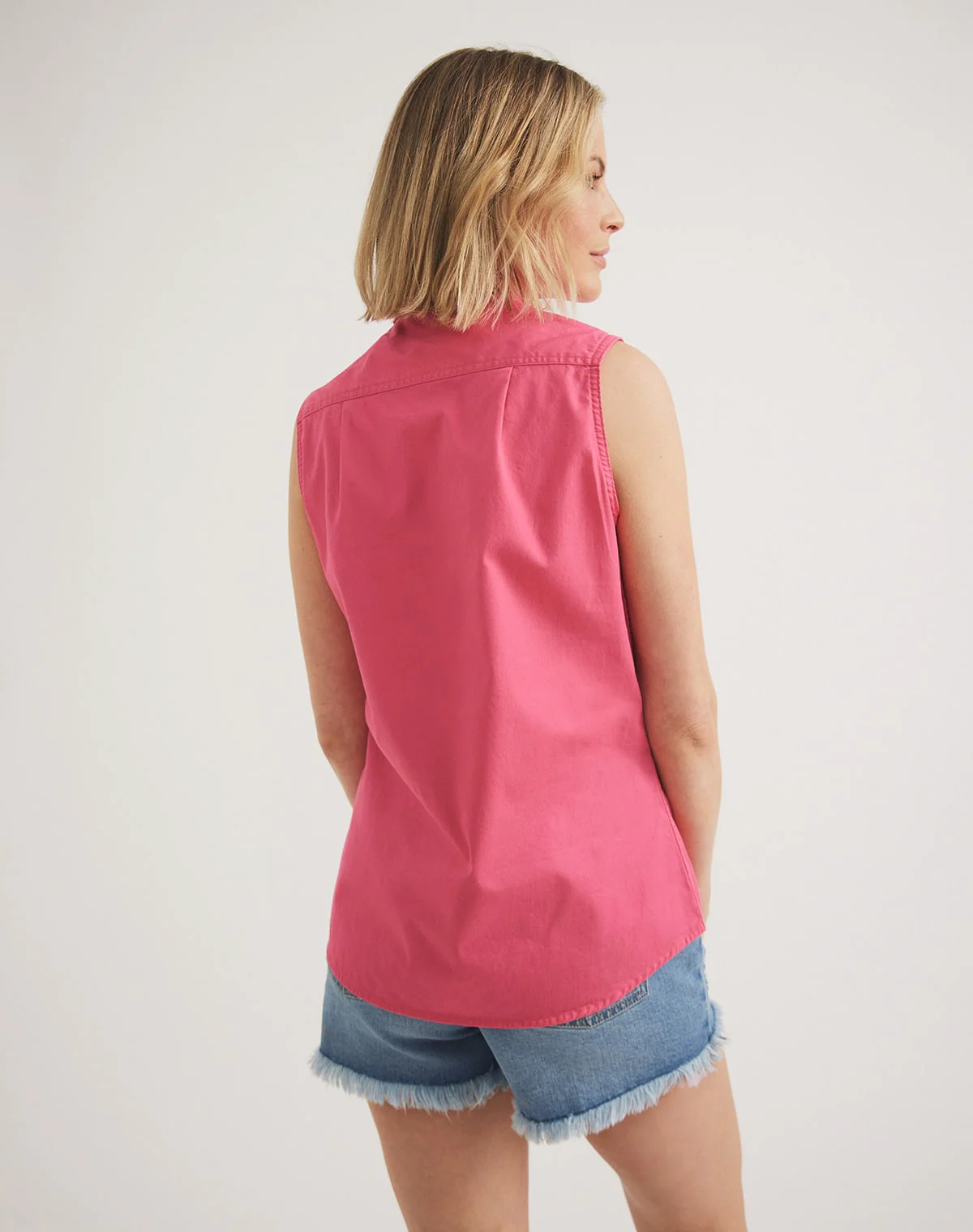 Sandy Workshirt - Half Button Sleeveless Light Weight - Ltd