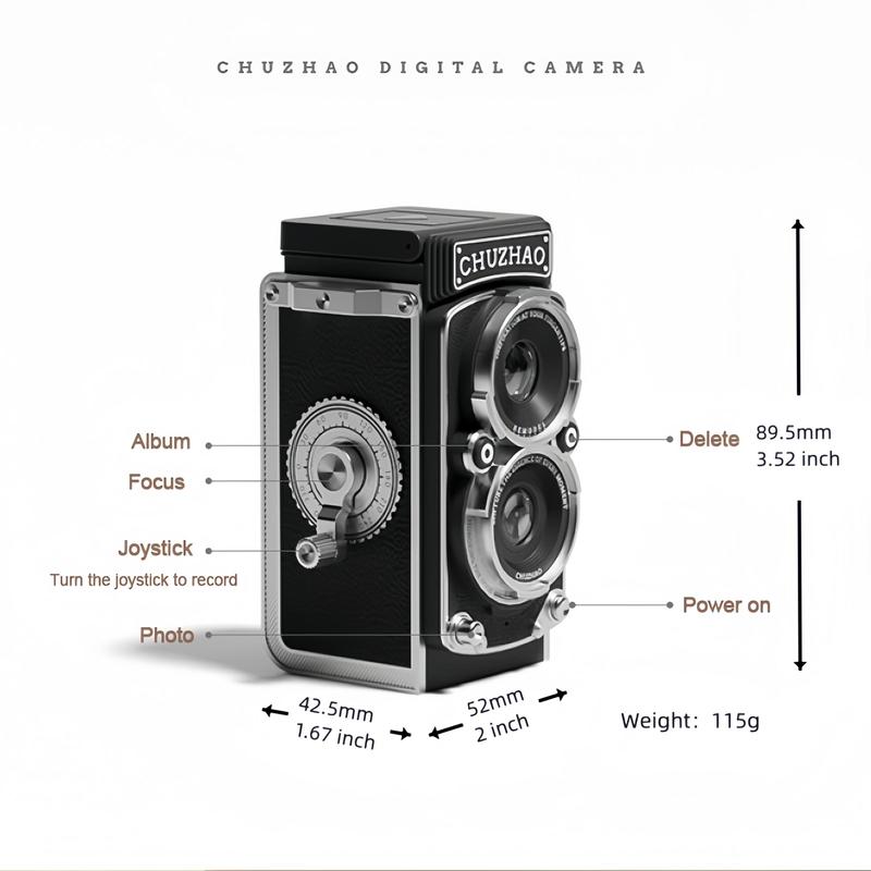 Portable Mini Digital Camera, USB Rechargeable Vintage Vlogging Cameras with Accessories, High Definition Camera, Point & Shoot Camera for Home & Outdoor