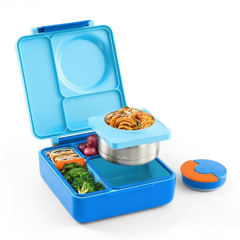 OmieBox Insulated Bento Lunch Box with Thermos and 3 Compartments - TTS, High Quality Stainless Steel, Leak-Proof, Easy to Clean - Sturdy, Set